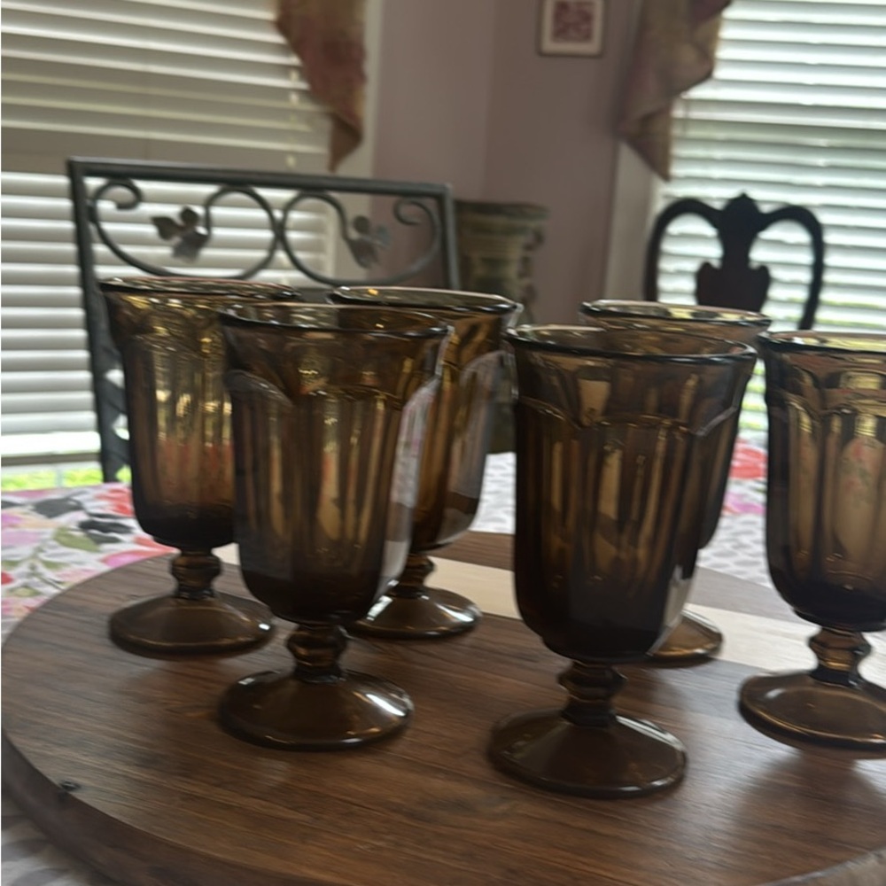 Noritake Walnut Brown Goblets Set